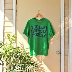 -GILDAN Vibrant Green John 14:6 Graphic Tshirt